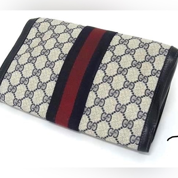 GUCCI Sherry Line PVC x Leather Clutch Bag⭐️❤️ - Picture 2 of 7